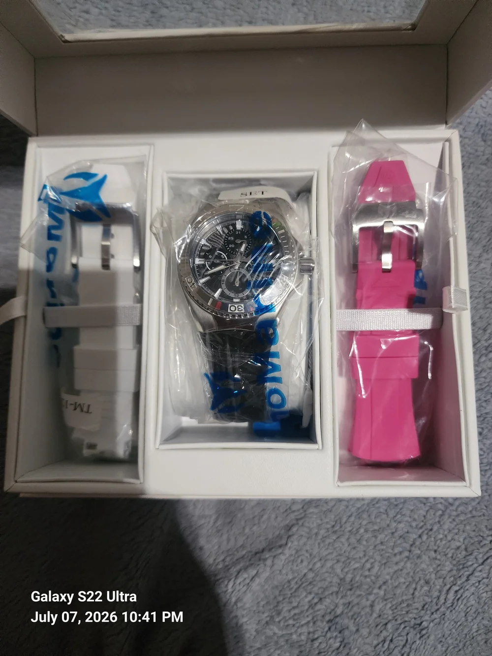 TechnoMarine Men's Black Dial Sport Watch with Black Strap 41mm Changeable Strap